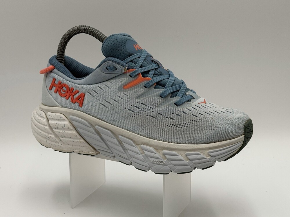 Hoka One One Gaviota 4 Wide Women's Size 6.5 D Running Shoes Blue/Fog